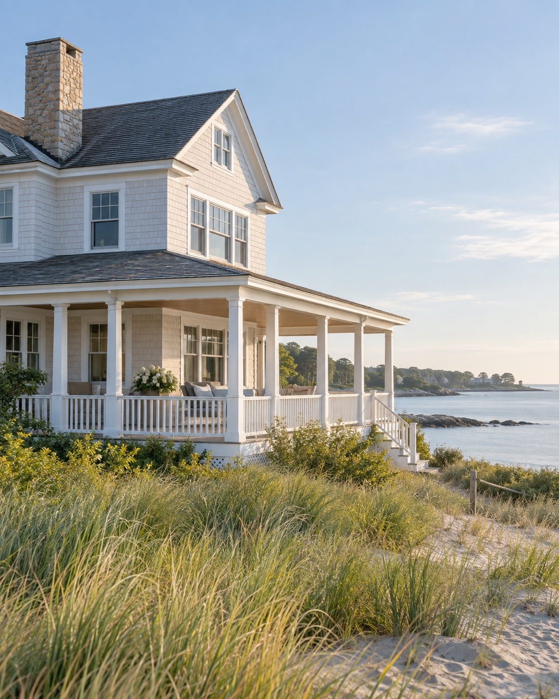 Coastal Connecticut beach house on Long Island Sound
